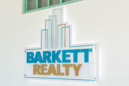 Interior sign at Barkett Realty - St. Petersburg professional headshots - Carver Mostardi Photography.