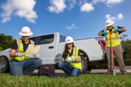 Environmental engineers performing fieldwork, Miami industrial photography by Carver Mostardi.